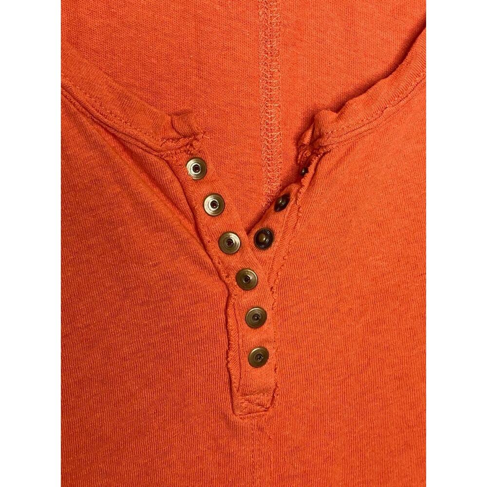 Anthropologie Pilcro Linen Blend Knit Henley Top Sz S Long Sleeve Ruching Boho - Picture 4 of 13